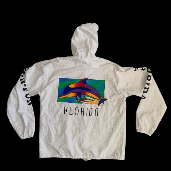 Cottonseed Men's Size S Florida Full Zip Dolphin VTG Windbreaker Jacket New - Picture 5 of 16